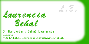 laurencia behal business card